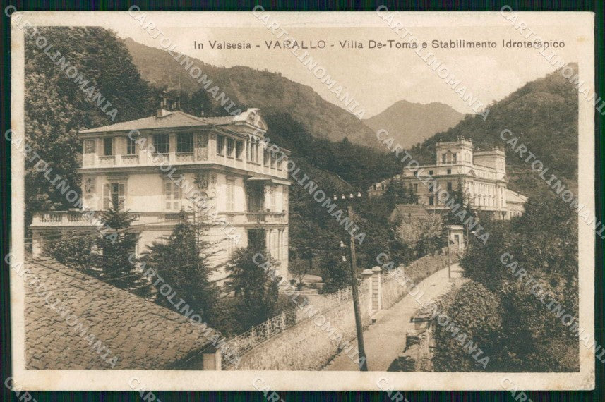 Vercelli Varallo Sesia Stab Idroterapico Villa de Toma Zanfa cartolina RT3196 – fronte