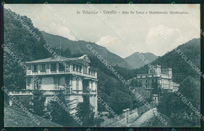 Vercelli Varallo Sesia Stab Idroterapico Villa de Toma Zanfa cartolina RT3197 – fronte
