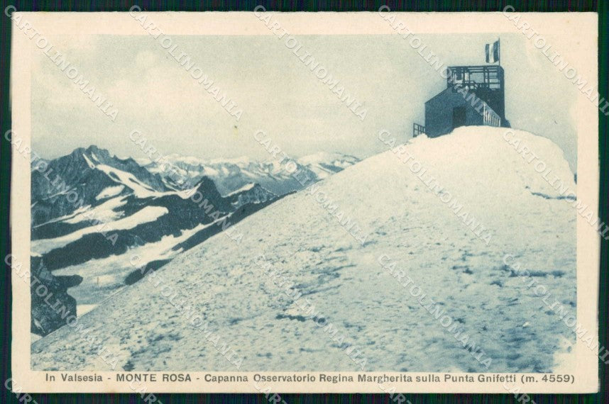 Vercelli Alagna Valsesia Monte Rosa Capanna Osservatorio Zanfa cartolina RT3229 – fronte