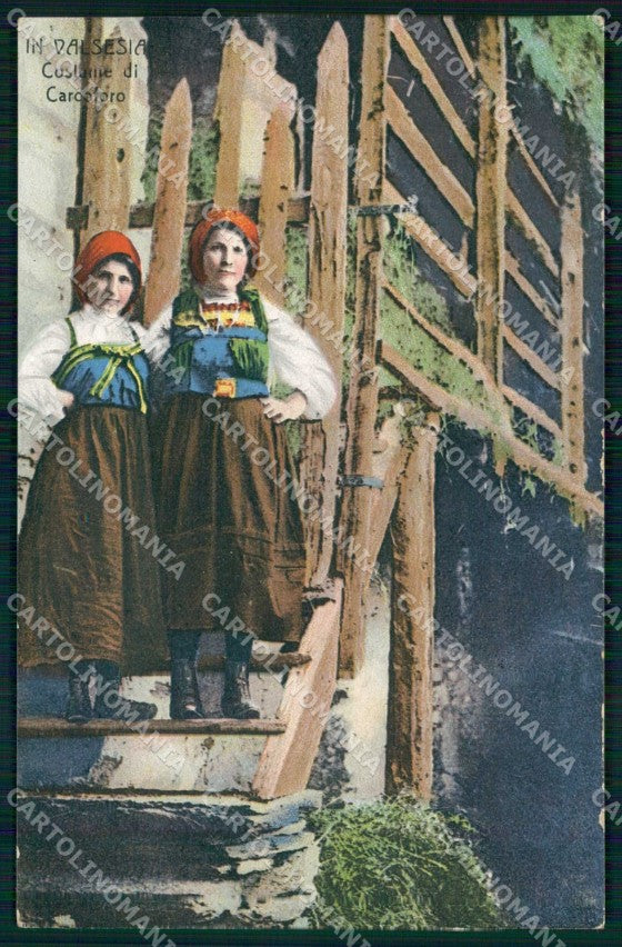 Vercelli Carcoforo Valsesia Costumi Zanfa cartolina RT3233 – fronte