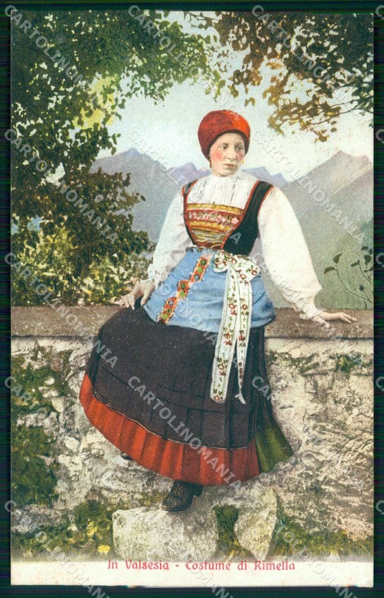Vercelli Rimella Valsesia Costumi Zanfa cartolina RT3236 – fronte