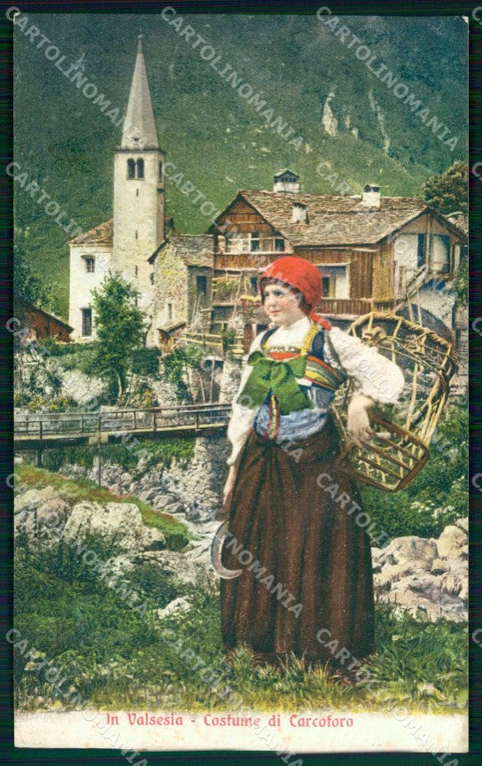 Vercelli Carcoforo Valsesia Costumi Zanfa cartolina RT3244 – fronte