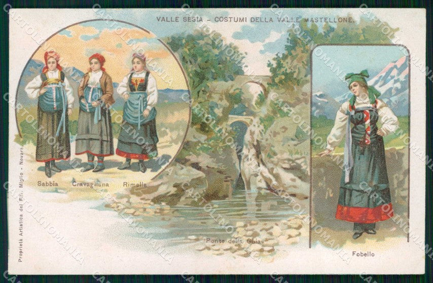 Vercelli Fobello Valle Mastellone Costumi cartolina RT3246 – fronte