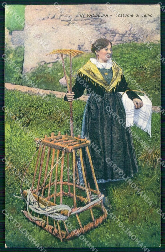Vercelli Cellio Valsesia Costumi Zanfa cartolina RT3248 – fronte