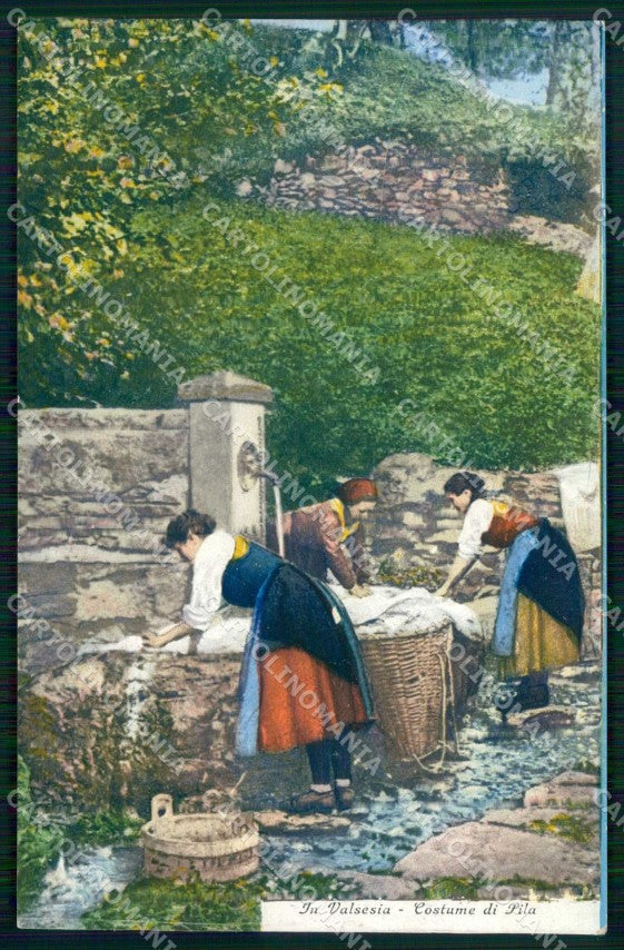 Vercelli Pila Valsesia Costumi Zanfa cartolina RT3249 – fronte