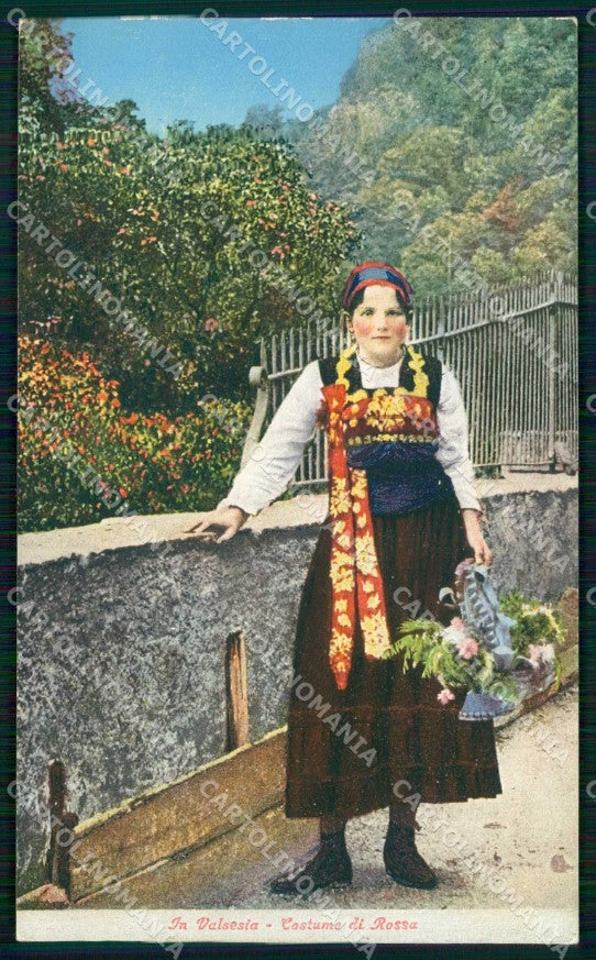 Vercelli Boccioleto Cerva di Rossa Valsesia Costumi Zanfa cartolina RT3252 – fronte