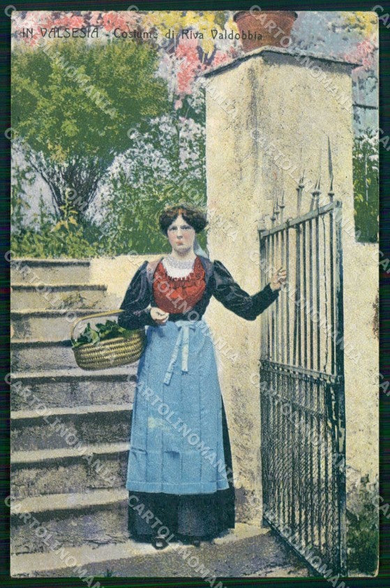 Vercelli Riva Valdobbia Valsesia Costumi Zanfa cartolina RT3254 – fronte