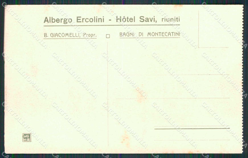 Pistoia Montecatini Terme Casinò Municipale Viale Tettuccio cartolina RT3257 – retro