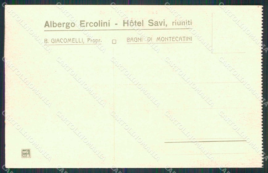Pistoia Montecatini Terme Interno Tamerici cartolina RT3260 – retro