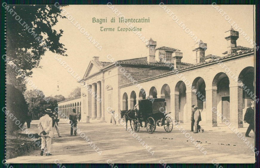 Pistoia Montecatini Terme Terme Leopoldine Carrozza cartolina RT3263 – fronte