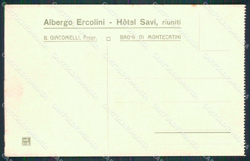 Pistoia Montecatini Terme Terme Leopoldine Carrozza cartolina RT3263 – retro