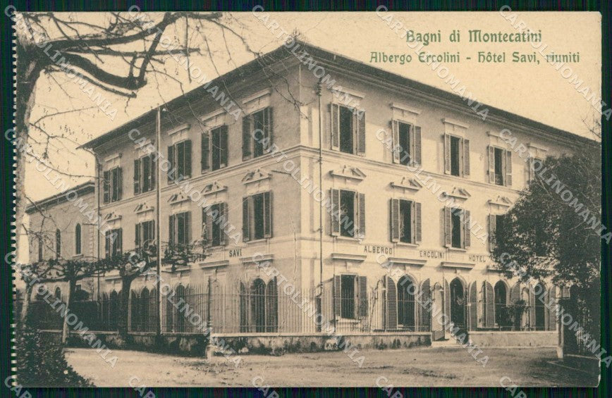 Pistoia Montecatini Terme Albergo Ercolini Hotel Savi cartolina RT3267 – fronte