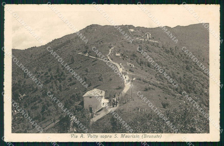 Como Brunate San Maurizio Via Alessandro Volta Brunner cartolina RT3273 – fronte