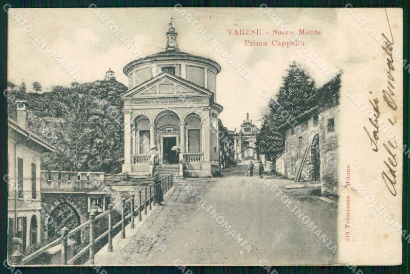 Varese Città Sacro Monte Prima Cappella Fotocromo 519 cartolina RT3276 – fronte