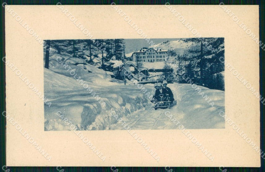 Aosta Gressoney Grand Hotel Miravalle Stagione Invernale COLLA cartolina RT3289 – fronte