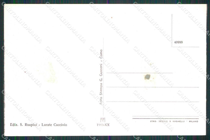Como Lurate Caccivio Municipio COLLA cartolina RT3292 – retro