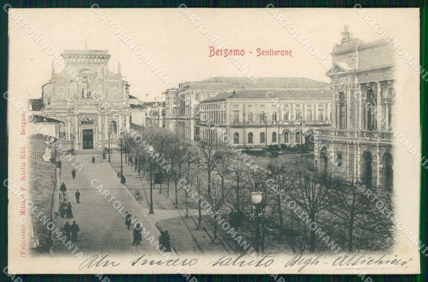 Bergamo Città Sentierone cartolina RT3296 – fronte
