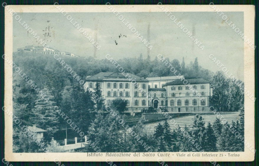 Torino Città Istituto Adorazione Sacro Cuore ABRASA cartolina RT3306 – fronte