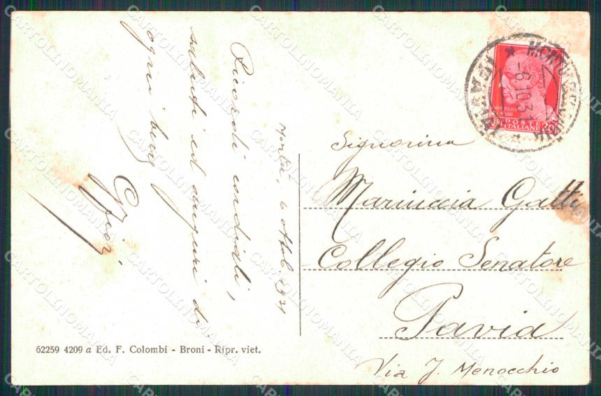 Pavia Montù Beccaria Paesaggio cartolina RT3308 – retro