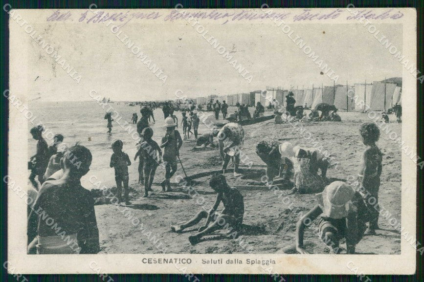 Forlì Cesenatico Saluti da Spiaggia ABRASA cartolina RT3327 – fronte
