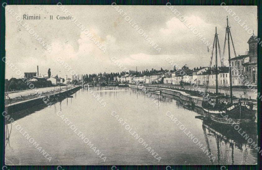 Rimini Città Canale Barche cartolina RT3337 – fronte