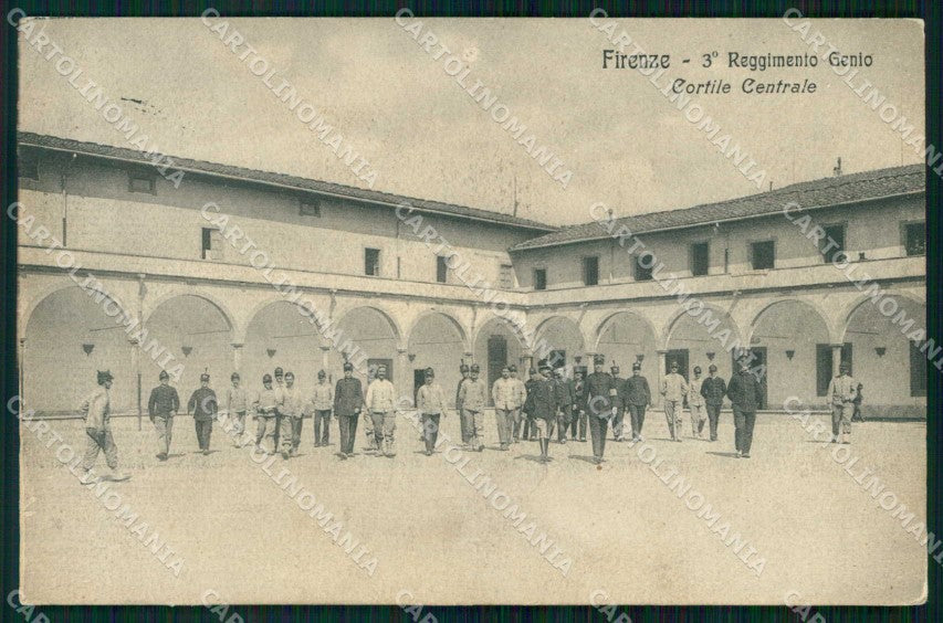 Firenze Città Terzo Reggimento Genio Cortile Centrale Militari cartolina RT3361 – fronte