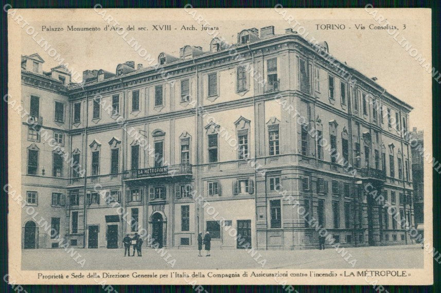 Torino Città Palazzo Monumento d'Arte Sede Assicurazione cartolina RT3368 – fronte