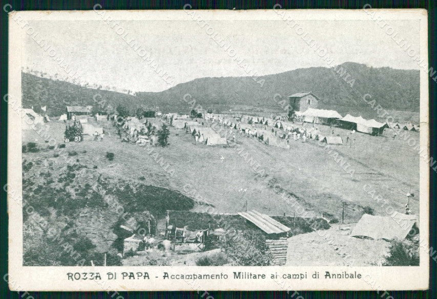 Roma Rocca di Papa Accampamento Militare Campi di Annibale cartolina RT3370 – fronte