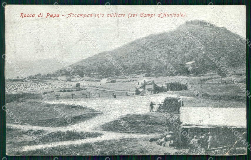 Roma Rocca di Papa Accampamento Militare Campi Annibale PIEGA cartolina RT3371 – fronte