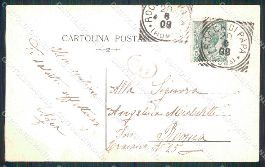 Roma Rocca di Papa Accampamento Militare Campi Annibale PIEGA cartolina RT3371 – retro