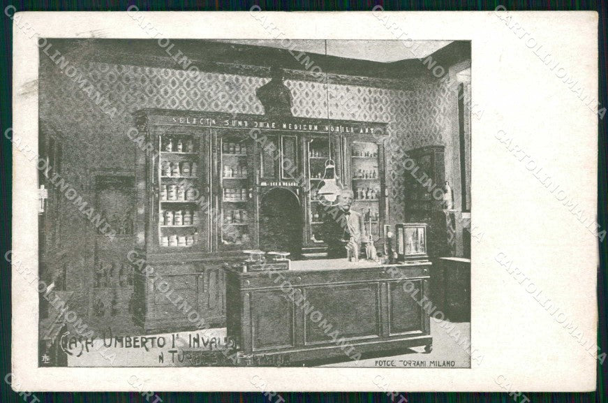 Como Turate Casa Militare Umbeto I Farmacia Invalidi cartolina RT3375 – fronte