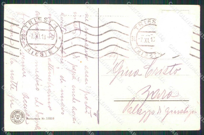 Trieste Città Barche ABRASA cartolina RT3382 – retro