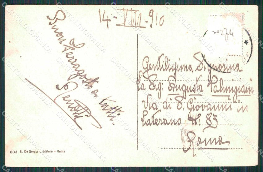 Roma Bracciano Accampamento Militare ABRASA cartolina RT3398 – retro