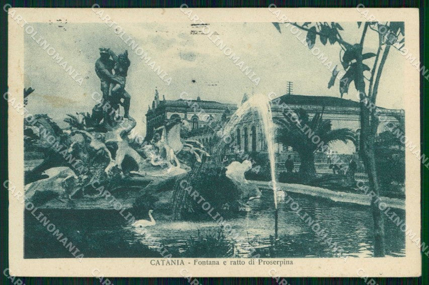 Catania Città Fontana Ratto di Proserpina cartolina RT3402 – fronte