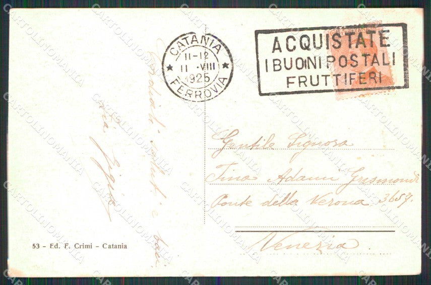 Catania Città Fontana Ratto di Proserpina cartolina RT3402 – retro