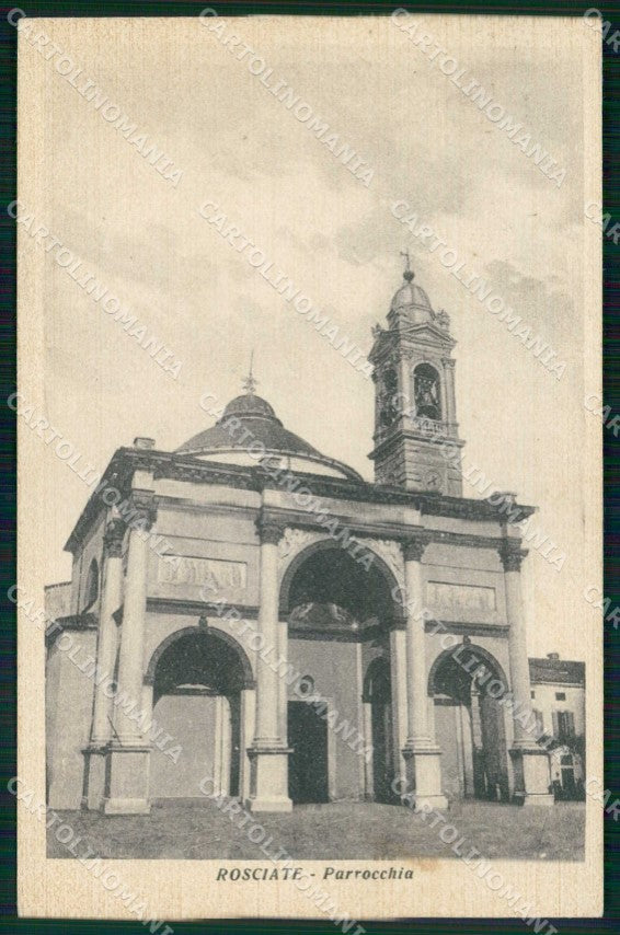 Bergamo Rosciate Parrocchia cartolina RT3404 – fronte