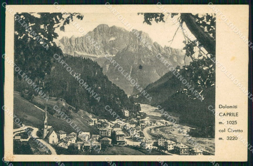 Belluno Alleghe Caprile con Monte Civetta Dolomiti cartolina RT3410 – fronte