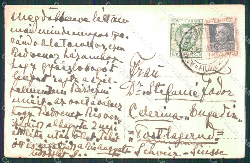 Croazia Abbazia Pensione Jeanette ABRASA cartolina RT3413 – retro