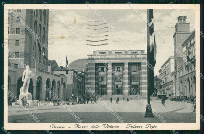 Brescia Città Piazza della Vittoria Palazzo Poste cartolina RT3419 – fronte