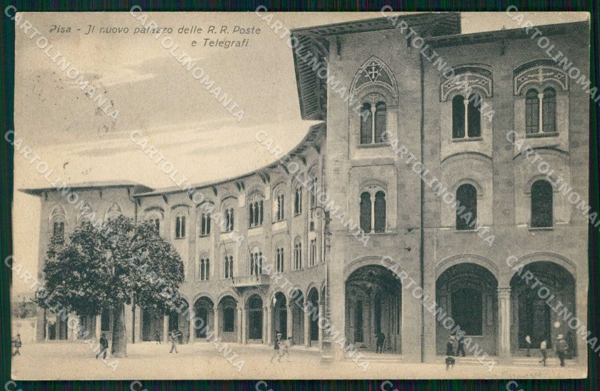 Pisa Città Nuovo Palazzo Poste Telegrafi ABRASA cartolina RT3420 – fronte