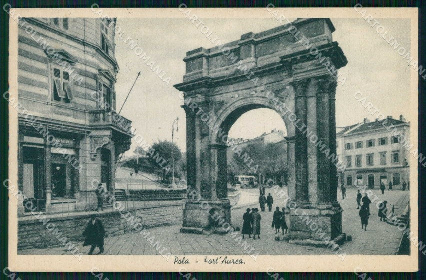Croazia Istria Pola Port'Aurea cartolina RT3422 – fronte