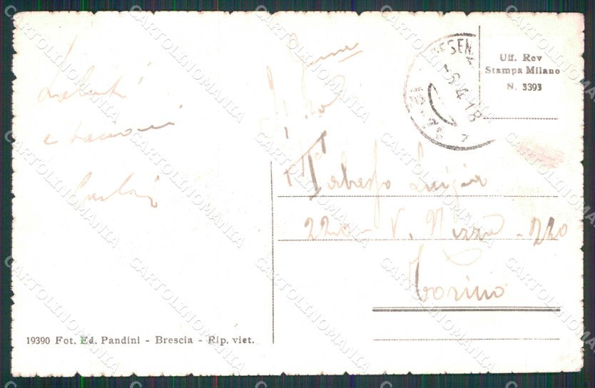 Brescia Desenzano del Garda Lago Battello Baldo Poesia cartolina RT3432 – retro