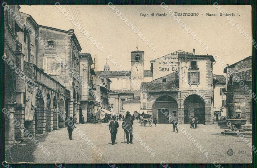 Brescia Desenzano del Garda Piazza Umberto I Brunner 2793 cartolina RT3433 – fronte