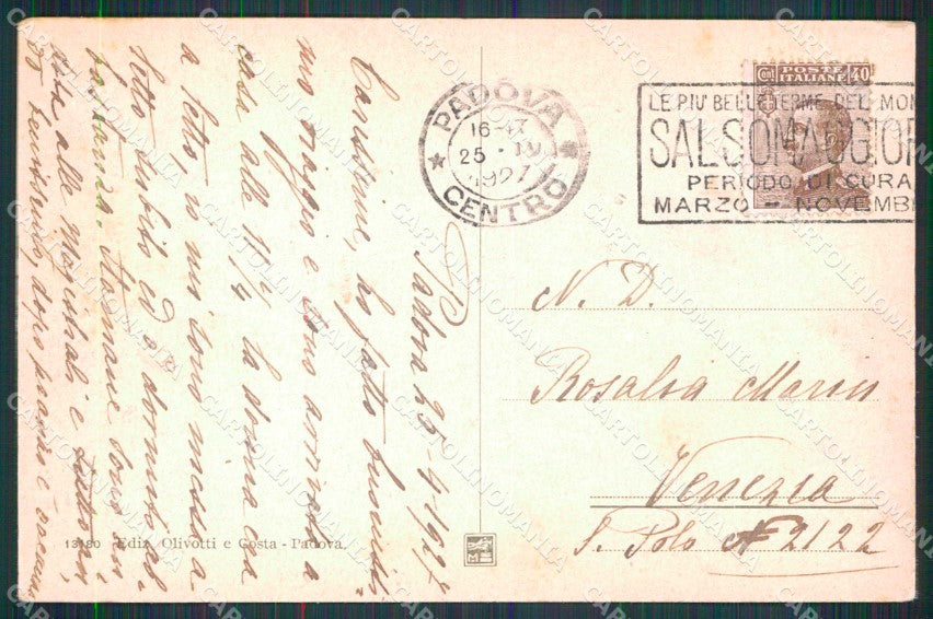 Padova Città Nuovo Palazzo delle Poste cartolina RT3438 – retro