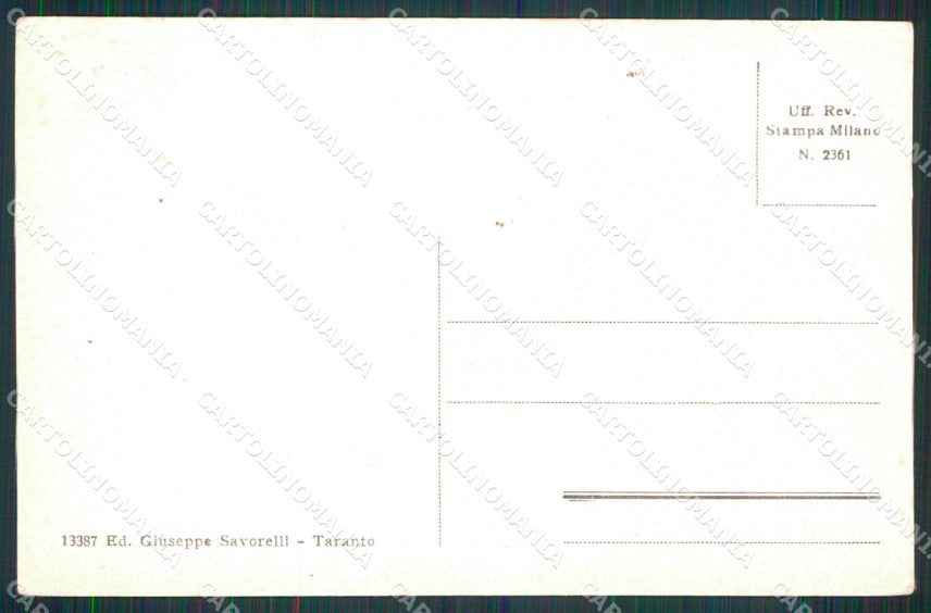 Taranto Città Via Anfiteatro Mercato Coperto cartolina RT3442 – retro