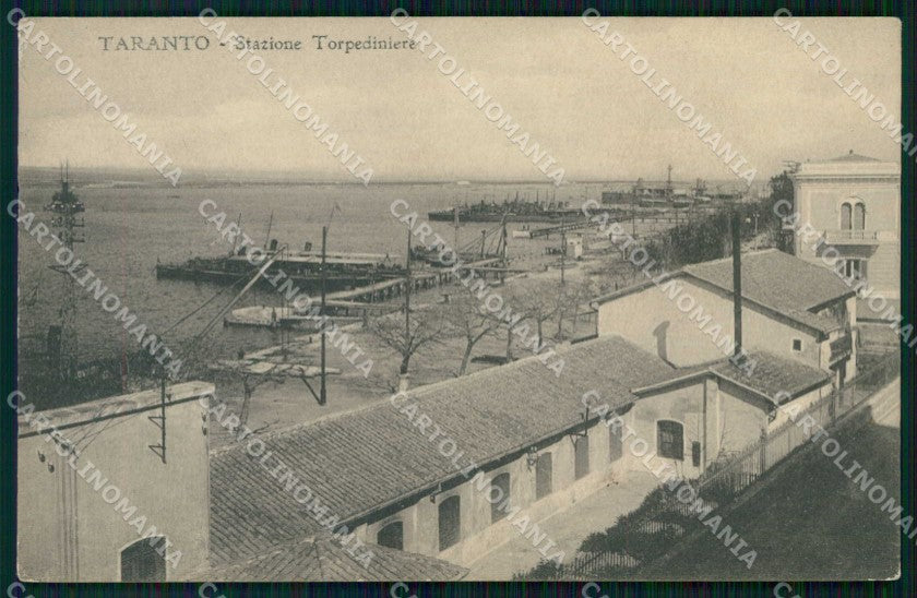 Taranto Città Stazione Torpediniere cartolina RT3445 – fronte