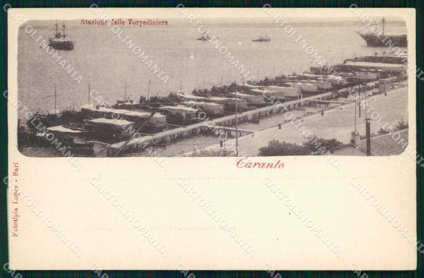 Taranto Città Stazione delle Torpediniere Lopez cartolina RT3447 – fronte