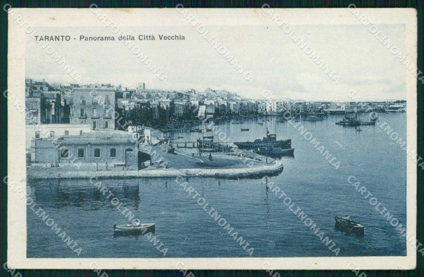 Taranto Città Panorama Città Vecchia Barche cartolina RT3450 – fronte