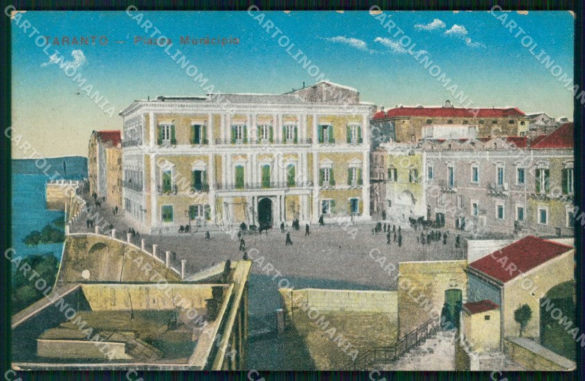 Taranto Città Piazza Municipio cartolina RT3452 – fronte