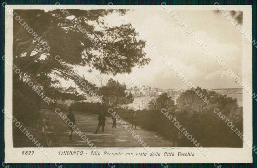 Taranto Città Villa Peripato Vista Città Vecchia Foto cartolina RT3458 – fronte